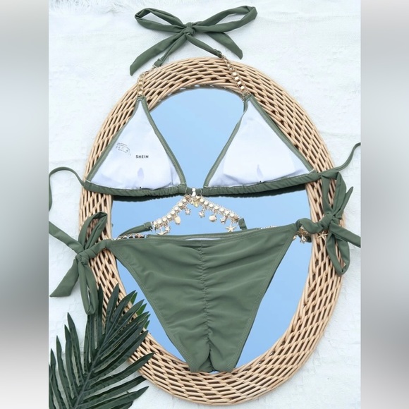 Green Jewel Tassle Bikini - Picture 2 of 2